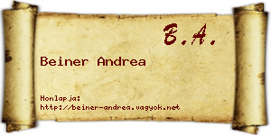 Beiner Andrea névjegykártya